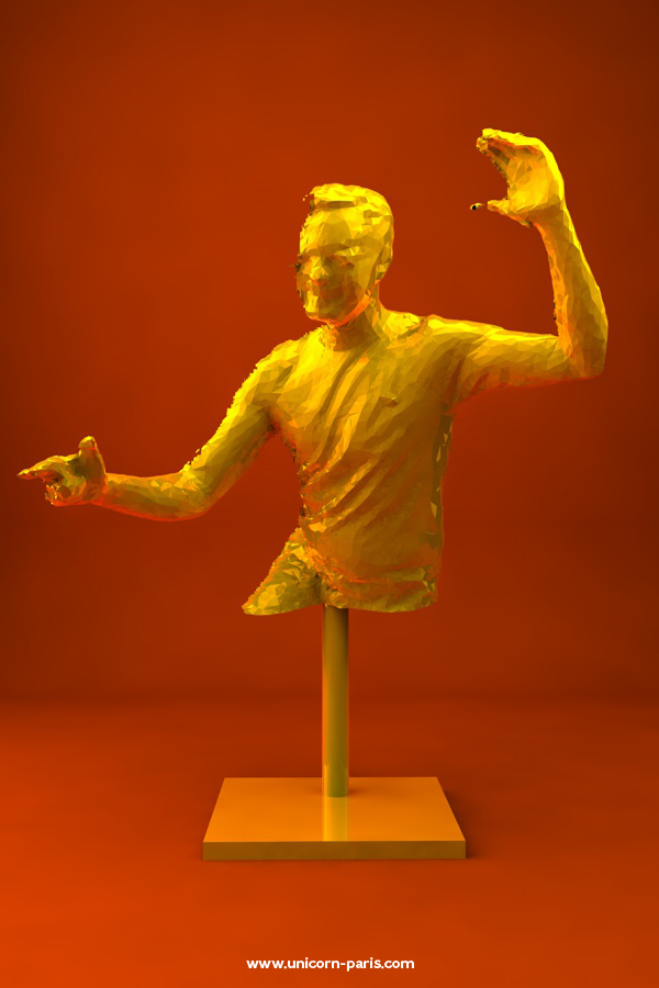 Kinect Sensor 3D scanning Codame ART+TECH festival Renaissance unicorn