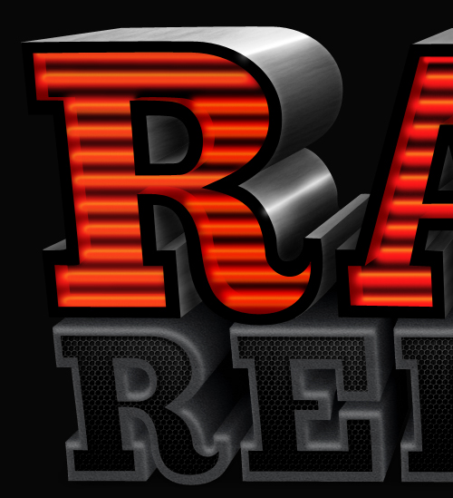 logo  radio 3D  graphics  missjosh neon red