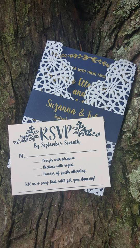 wedding invitations wedding Special occasions design Silkscreen Invitations Laser cut invites