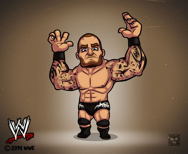 WWE Mascot Character cartoon vector cool Style Wrestling