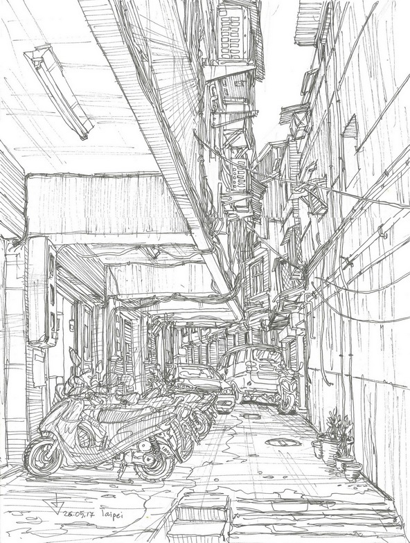 Dadaocheng taipei urban sketch jonibond taiwan