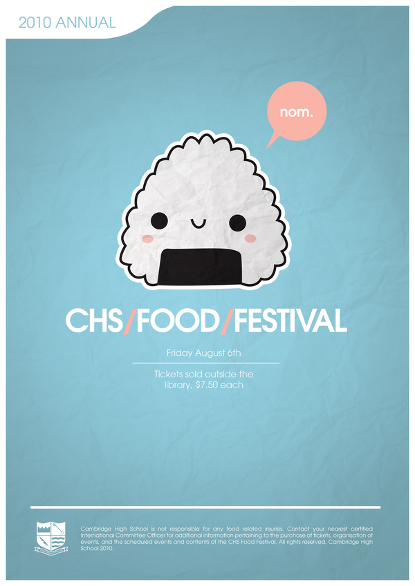 poster cute onigiri Food  festival