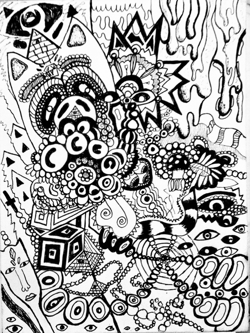 doodle fineliner draw doodeling doodles Moleskin zentangle art Marker sketch sketchbook Flowers Canada british colombia vancouver