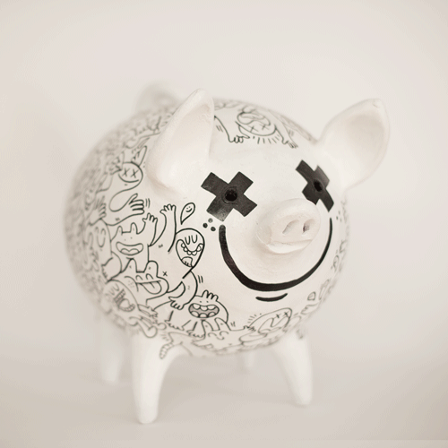 doodle money pig happy dead draw sketch chile funny freestyle Freelance Character design ArtDirection