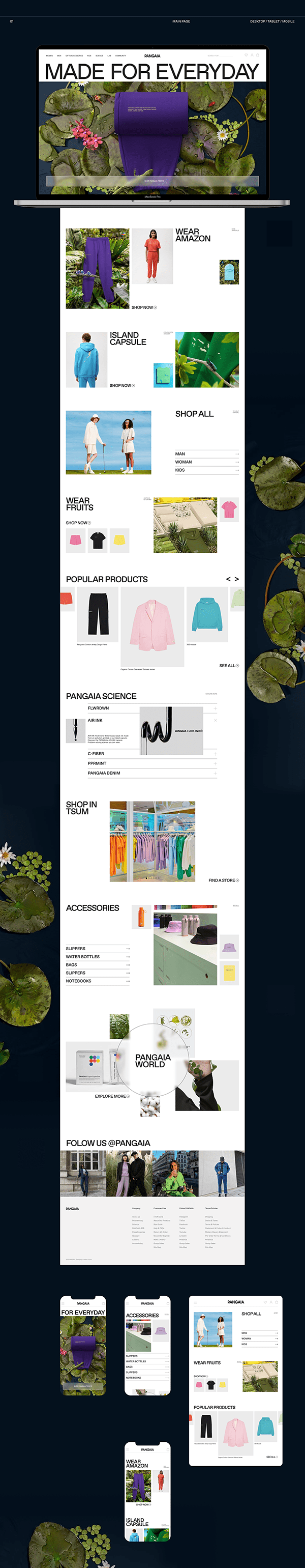 PANGAIA/E-commerce redesign