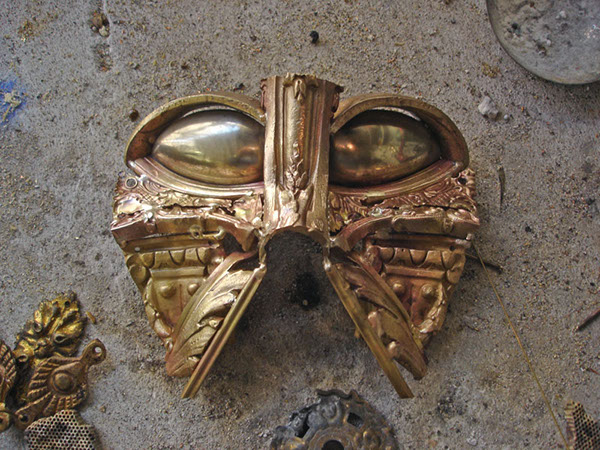 darth vader dark vador bronze Found objects star wars sculpture metal ornaments brass copper