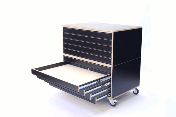Plan 2D affiche A1 meuble furniture design wood rangement