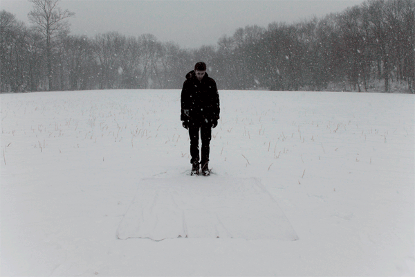 Landscape winter snow illusion gif surreal conceptual