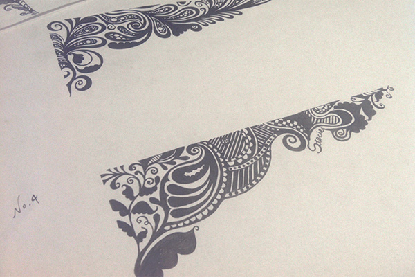 Yoga henna design ink pen illustrative design Yoga Photography