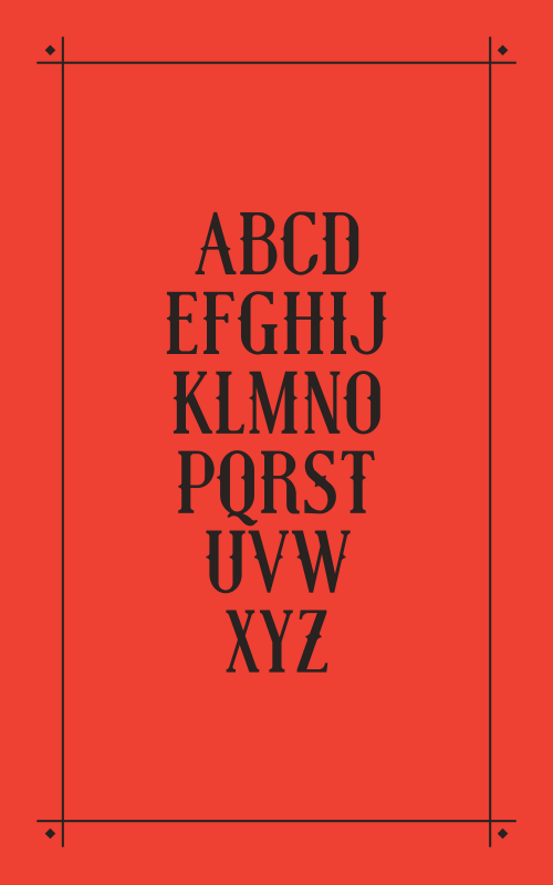 font type  typography serif western