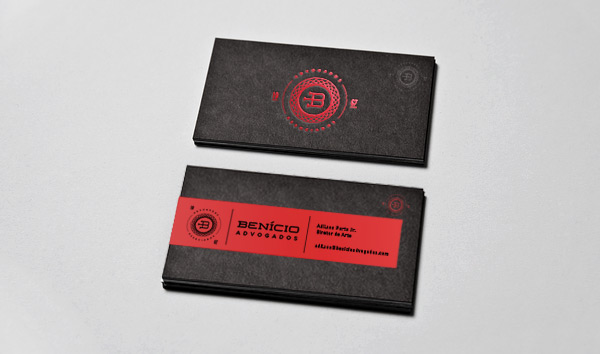 lawyers benicio red White RED AND WHITE black red and black guest card  donald norman lawyer monogram classy advogados