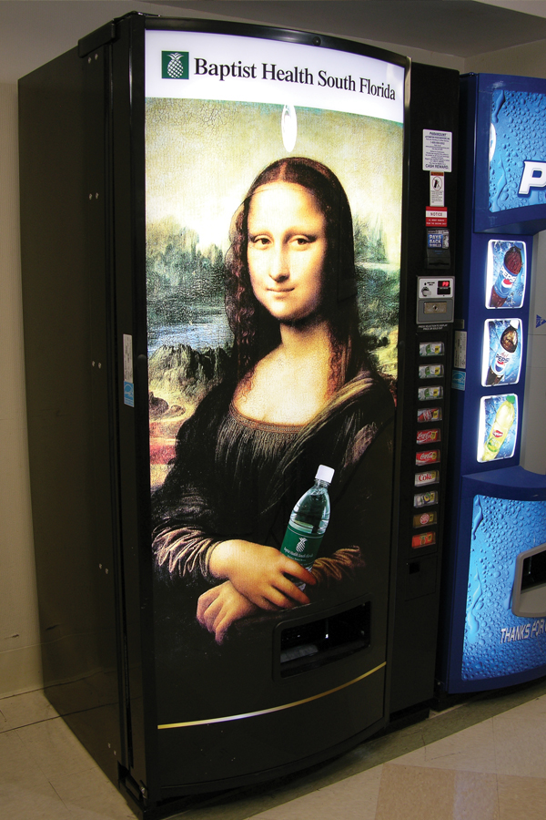 baptist health water vending machine Mona Lisa leonardo di vinci healthcare