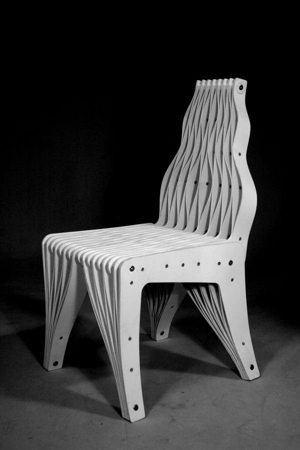 chair furniture seating digital fabrication water jet