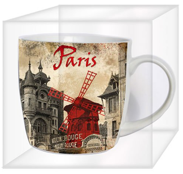 Moulin rouge ILLUSTRATION  photoshop Cabas sac tasse cup
