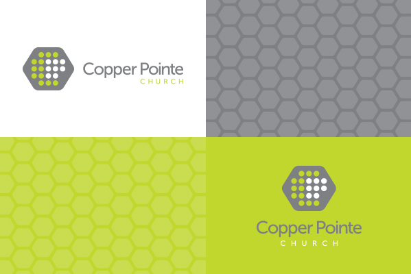 Copper Pointe Church logo id package albuquerque green gray