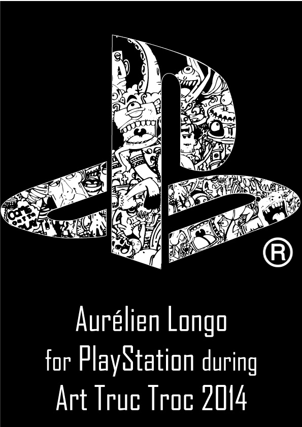PlaysStation Sony Aurelien Longo ArtTrucTroc belgium Playstation4 playstation3 PSVITA Post-it Exhibition  Troc geek