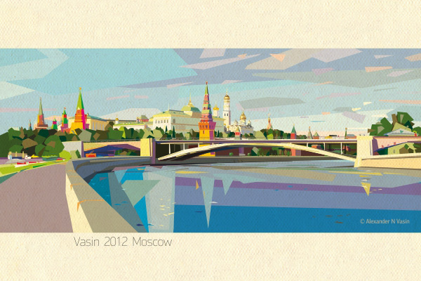 Moscow Moscow City Moscow Kremlin Moscow Illustration Kremlin vasin Кремль москва