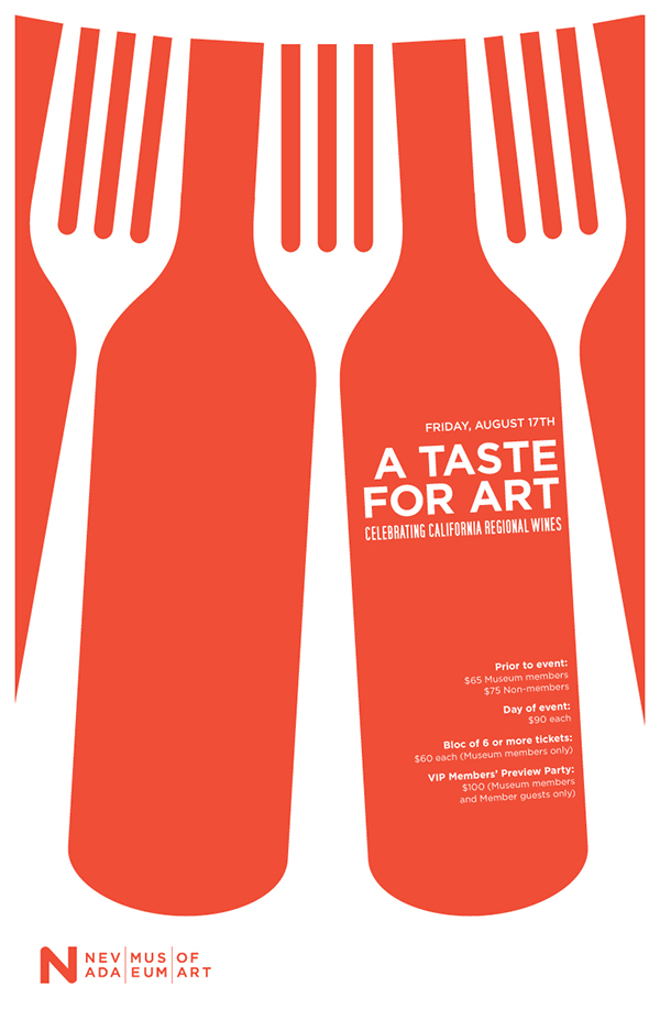 Event Poster wine tasting Art museum