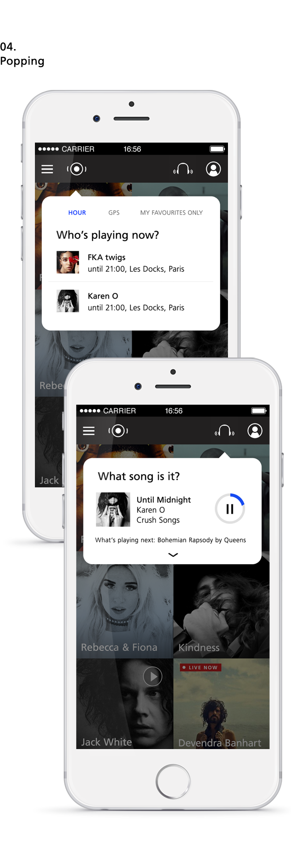 app Mobile app festival Music Festival UI ux application ios osheaga iphone