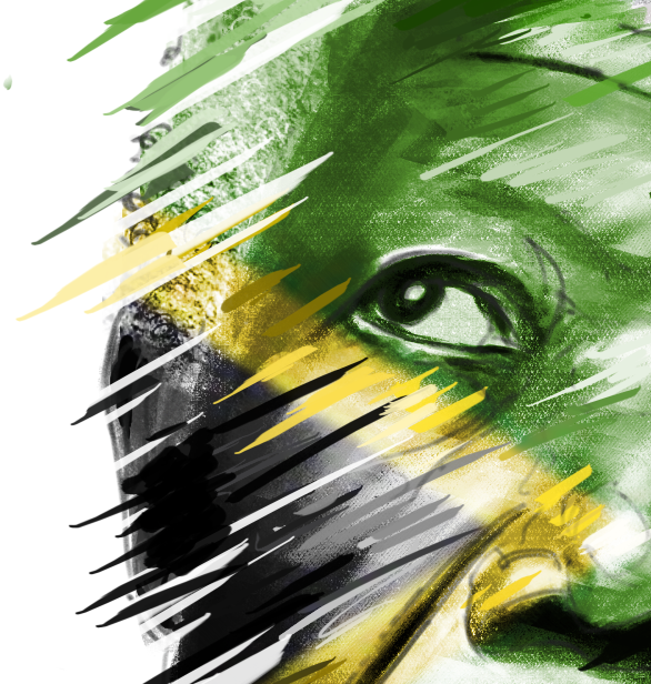 Nelson Mandela portrait Street nelson digital portrait digital photoshop portrait brush pen wacom painting intuous 2