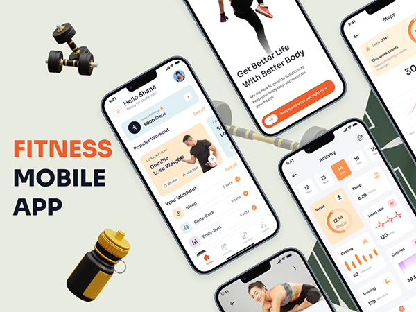 Fitness Exercise Mobile App UI Design