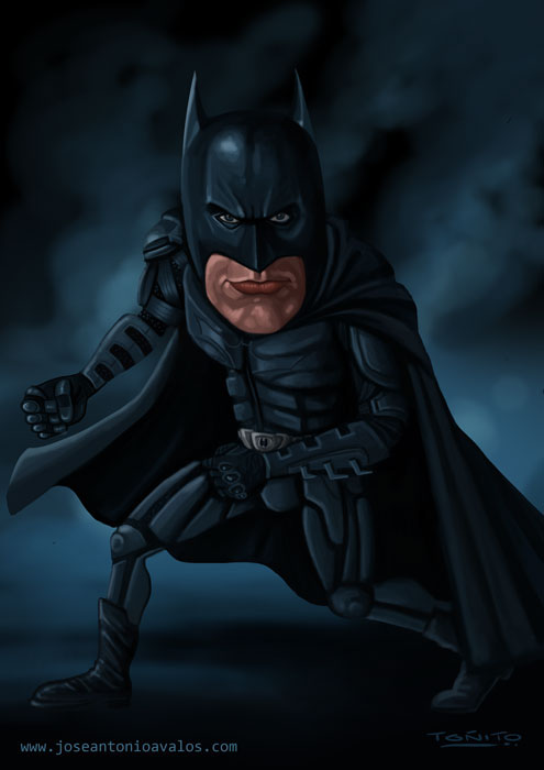 batman DARK KINGHT caricature    caricatura photoshop