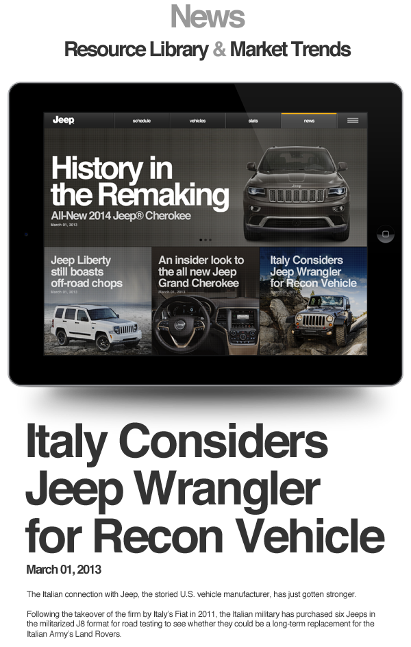 jeep iPad iPad App automobile app sales app Cars mobile car app
