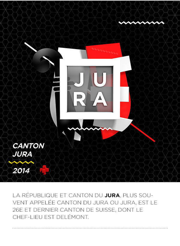 canton Suisse jura bern Geneva 3D typo wallpaper