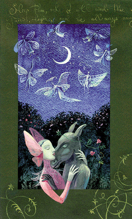 dream fantasy forest wizard fairy Centaur moon night Landscape woman palace