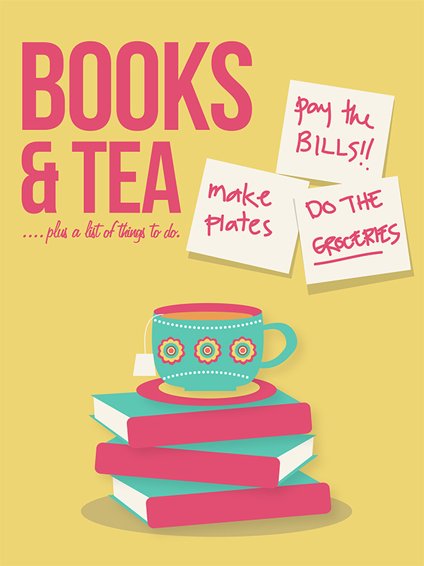 books tea pink yellow teal cup post its White cebu philippines Quotes