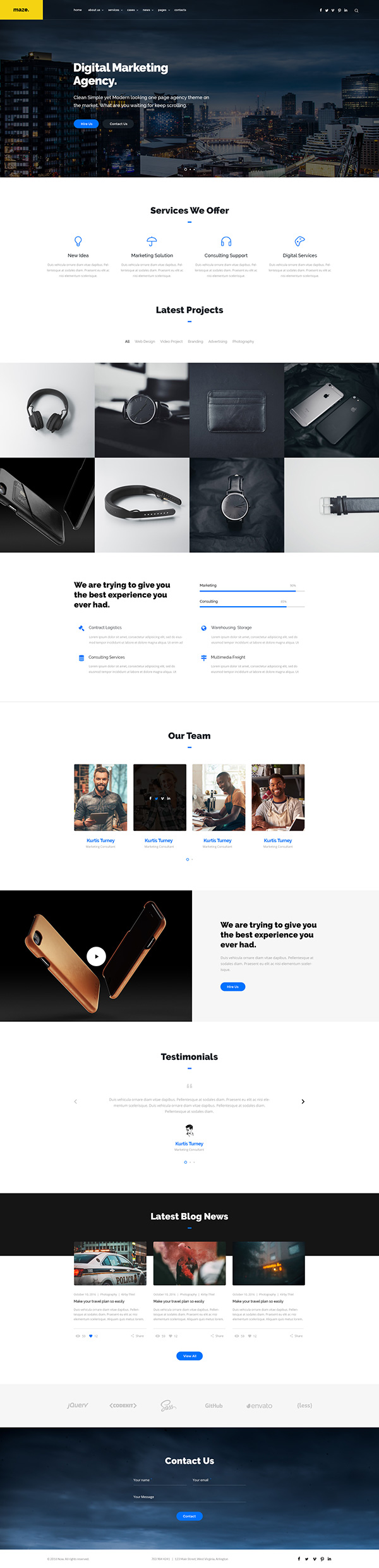 Maze - One Page Agency Design