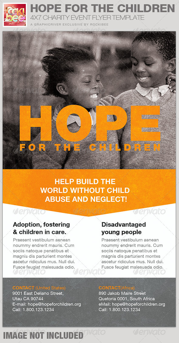 Hope for the Children Charity Event Flyer Template
