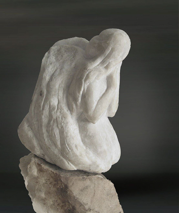 SADNESS ANGEL /marble /sculptor HALINA SHAMARA
