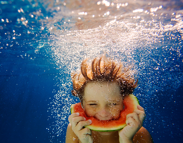 Adobe Portfolio Liquid joy swimming underwater UNDERWATER PHOTOGRAPHY chidren child happiness Pleasure ice cream watermelon balloons happy child