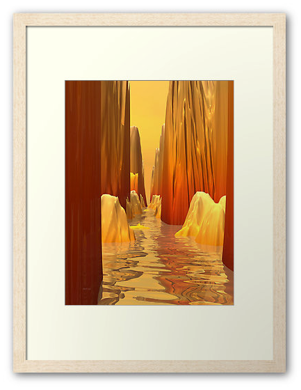 canyon orange Landscape fantasy landscape science fiction