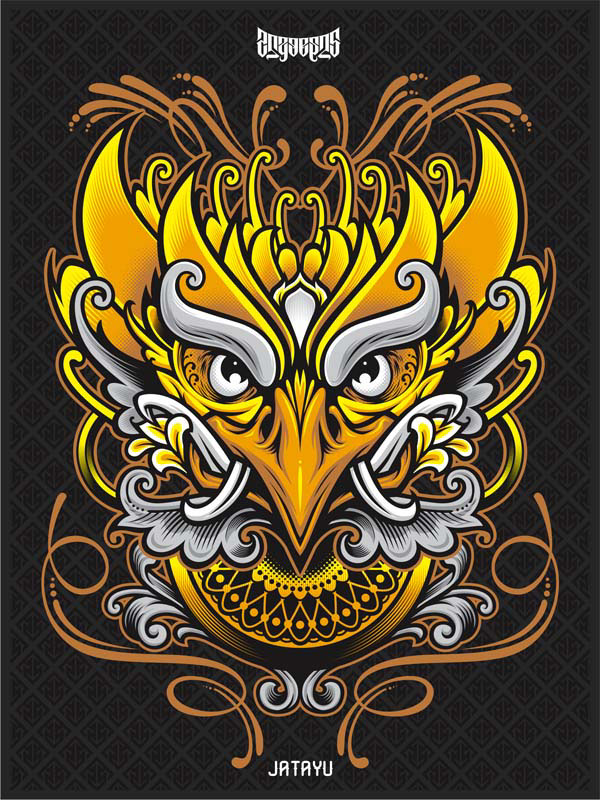 Jatayu jentayu t-shirt design art apparels Ramayana black epic historical Garuda ababil