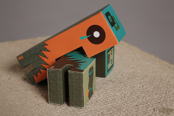 toy logo paper art robot