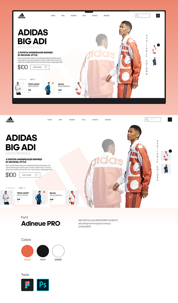 Redesign Adidas Web Site