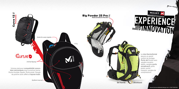 millet backpack bags winter  Backpack sport sac à dos climbing Ski Rucksack technical Transport piolet poche filet