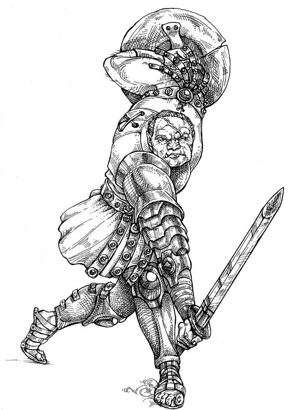 ink black and white illustration roleplay illustration fantasy roleplaying black and white