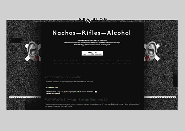 Logotype Web Blog facebook t-shirts Warning nra nachos rifles alcohol musickills