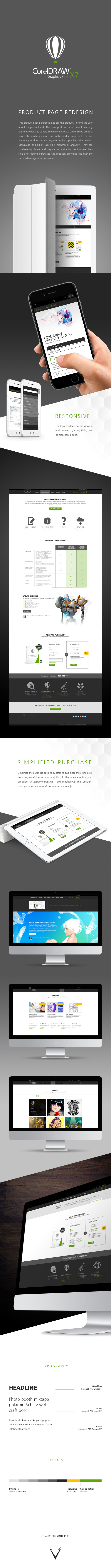 Webdesign UI Product Page Responsive ux