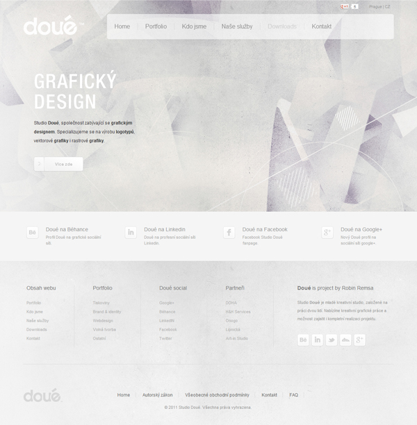 doué Webdesign clean grey graphic design 