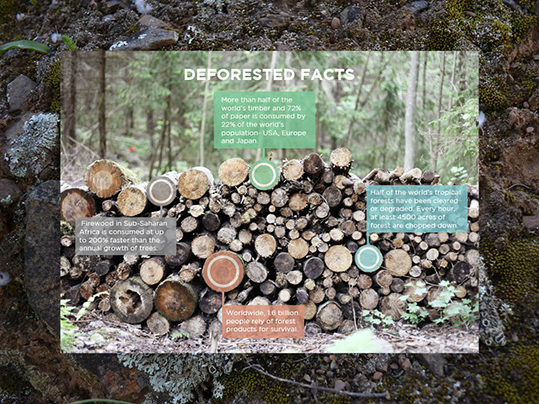 iPad interaction Sustainability trees Deforestation