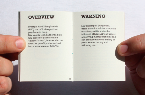 Drugs Awareness campaign illustrated type book making flat design iconography drug advice publication social issue
