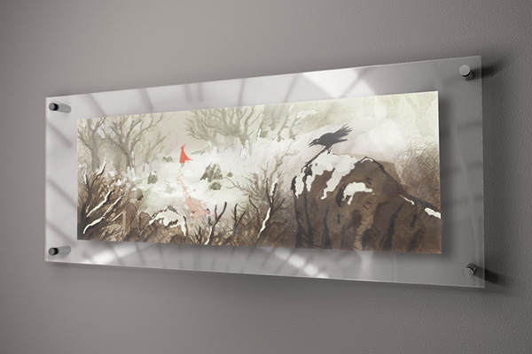 Glass Frame for Art - Mock-Up on Behance