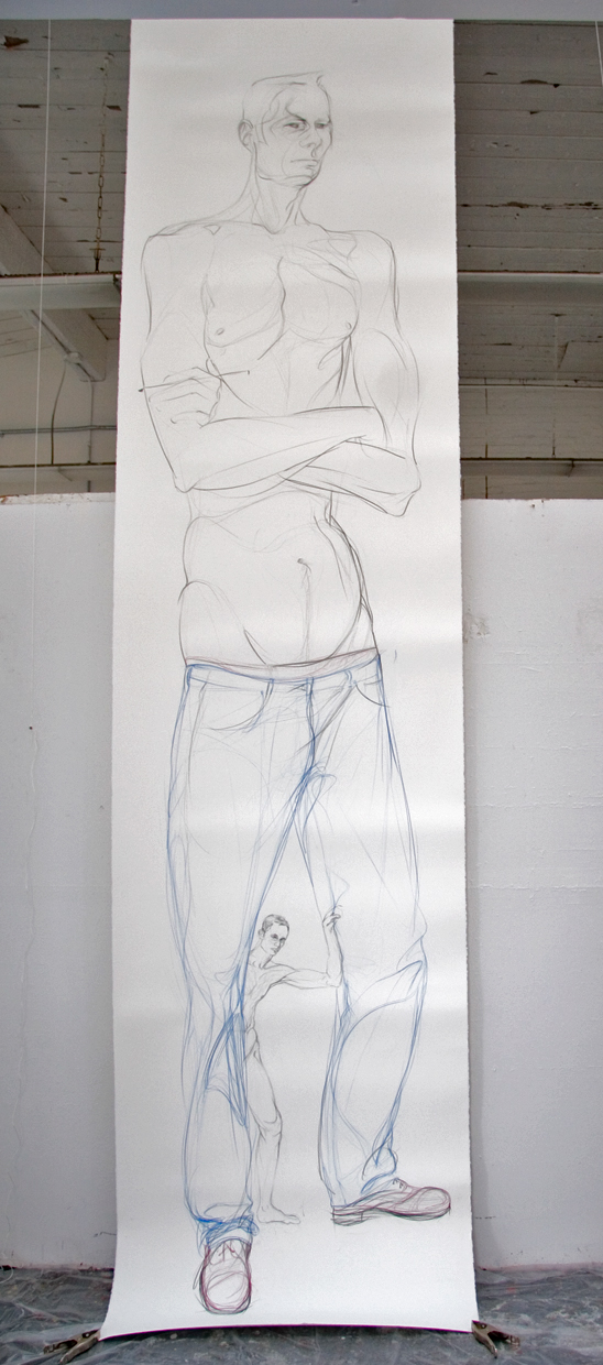 self portrait installation paper gay art identity