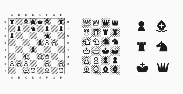 alma black and white ink chess book print judit berg judit polgár game puzzle children illustrated pictogram adventure alma sötét birodalom