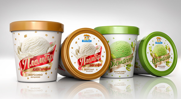 ice-cream yummi tasty brand packs identity mouth watering product concept integrated