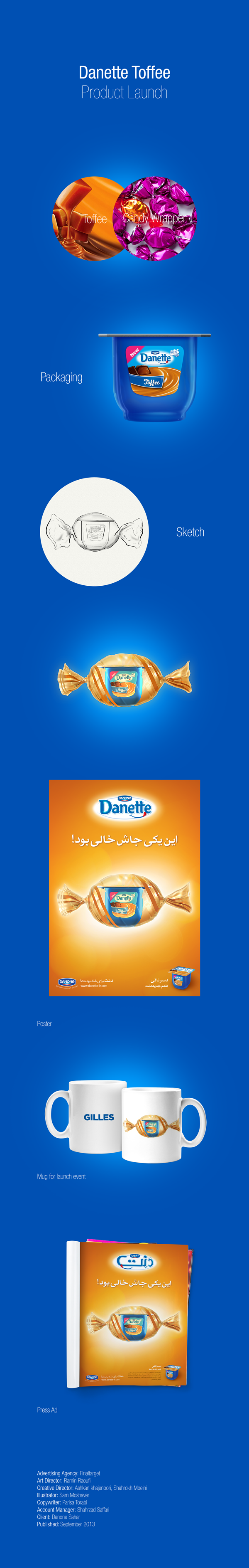 Danette Danone Spoonable toffee product launch ramin raoufi Danone Sahar